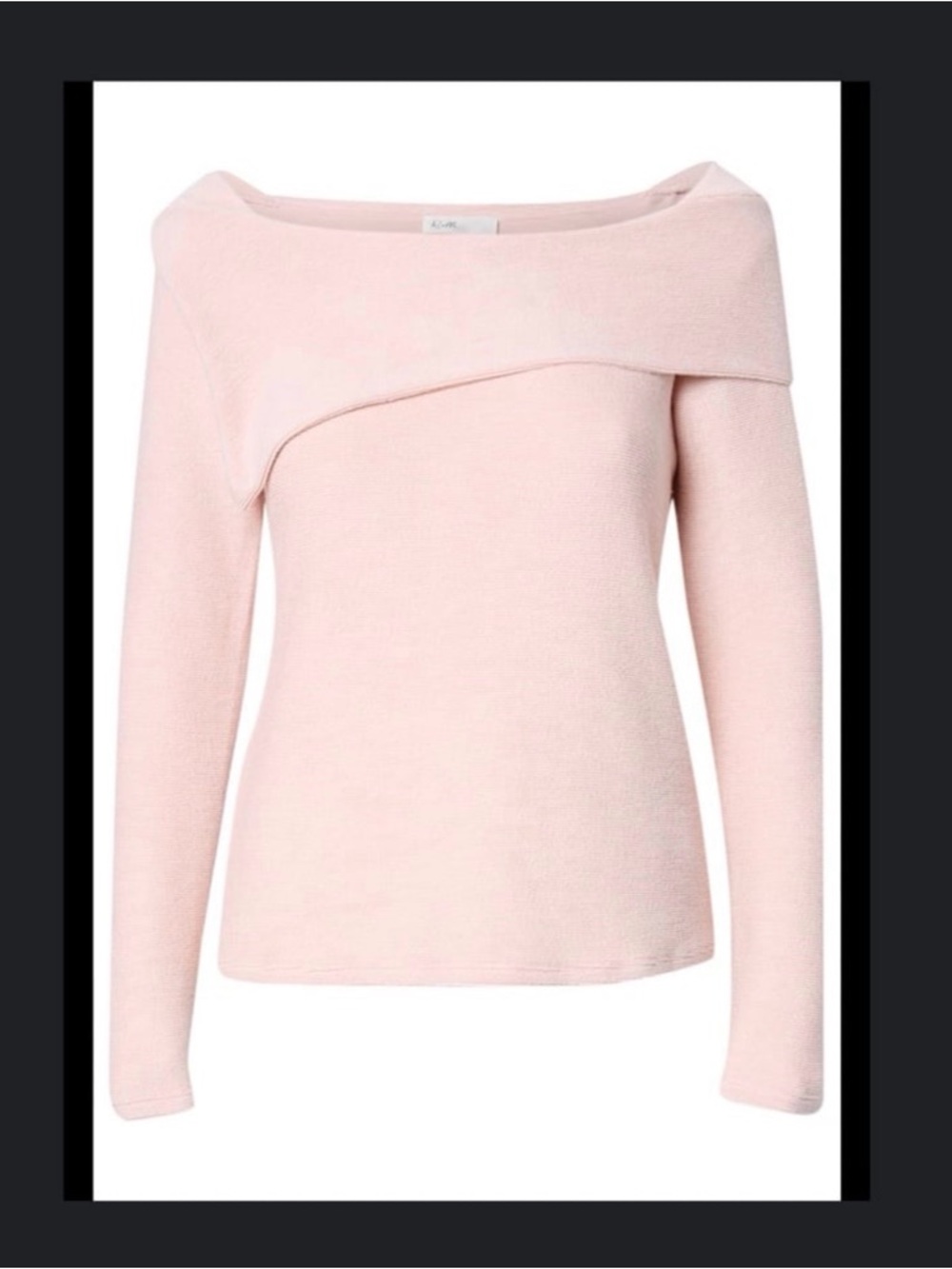 Women's Off-Shoulder Knit Top in Soft Pink